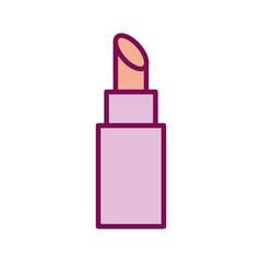 lipstick line and fill style icon vector design