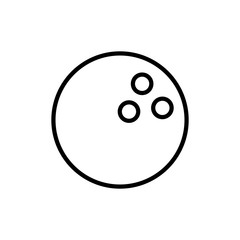 Bowling game Pin Icon isolated on white background. Bowling icon, ball and pin