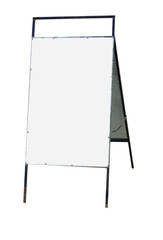 Blank advertising stand