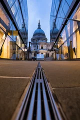 Gordijnen St. Pauls Cathedral London zur blauen Stunde © annahopfinger
