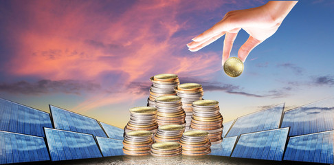 Coin holding handle Business ideas, investment savings
