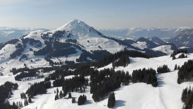 Mountain peak aerial view
