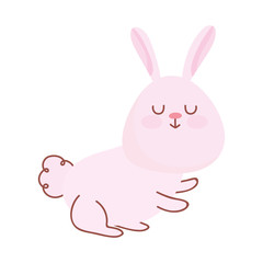 happy easter cute little rabbit cartoon season animal