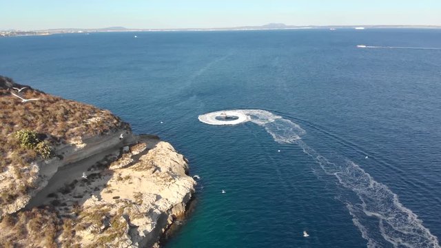 Jetski doing turns
