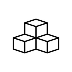 Open box icon isolated on white background. Cardboard box, packaging open. Box icon vector