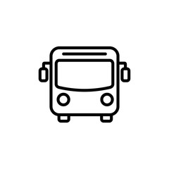 Bus Icon isolated on white background. Black bus vector icon