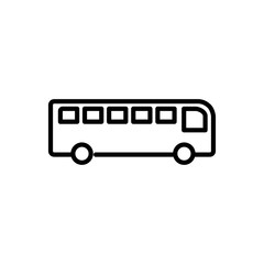 Bus Icon isolated on white background. Black bus vector icon