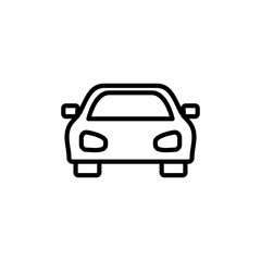 Car icon in simple style isolated on white background. Car icon vector.