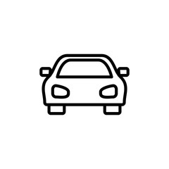 Car icon in simple style isolated on white background. Car icon vector.