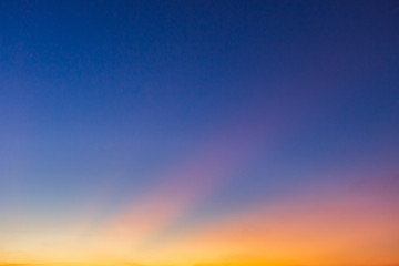 sky with sunlight  in the evening