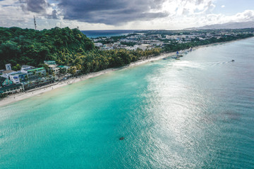 Fototapeta na wymiar Aerial view of Boracay beach in Philippines