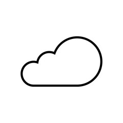 Cloud icon vector isolated on white background. cloud computing icon