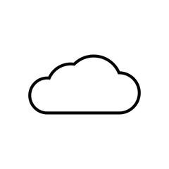 Cloud icon vector isolated on white background. cloud computing icon