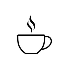 Cup of coffee icon isolated on white background. Coffee cup icon. Coffee vector icon. Tea