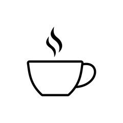 Cup of coffee icon isolated on white background. Coffee cup icon. Coffee vector icon. Tea