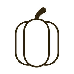 pepper on white background, line style icon