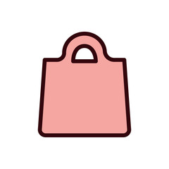 Isolated shopping bag line and fill style icon vector design