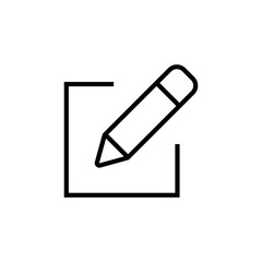 Edit icon isolated on white background. Pencil icon. sign up Icon vector