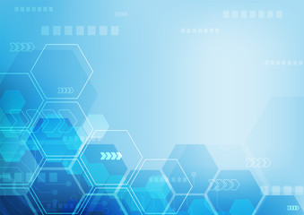 Obraz premium hexagon technology background