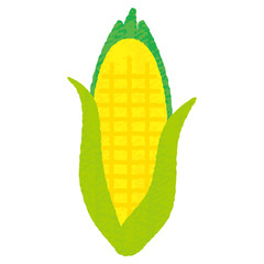 手描き風かわいいとうもろこし-Corn vector art