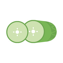 fresh and healthy vegetable, cucumber on white background