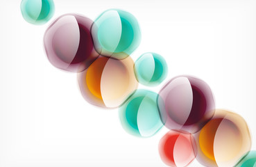 Abstract background - glass shiny transprent hexagon shapes overlapping eath other. Vector Illustration For Wallpaper, Banner, Background, Card, Book Illustration, landing page