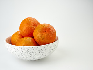 Mandarin. Tangerine with leaf isolated on white