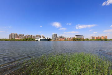 Fototapeta premium North River park scenery, Luannan County, Hebei Province, China