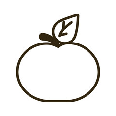 tangerine on white background, line style icon