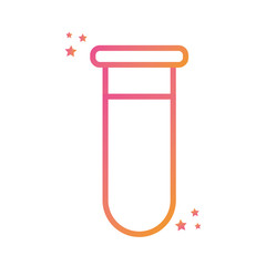 Isolated chemistry tube gradient style icon vector design