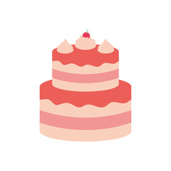 Isolated sweet cake flat style icon vector design