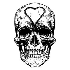 Skull skeleton head anatomy shirt tattoo cover.