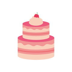 Isolated sweet cake flat style icon vector design