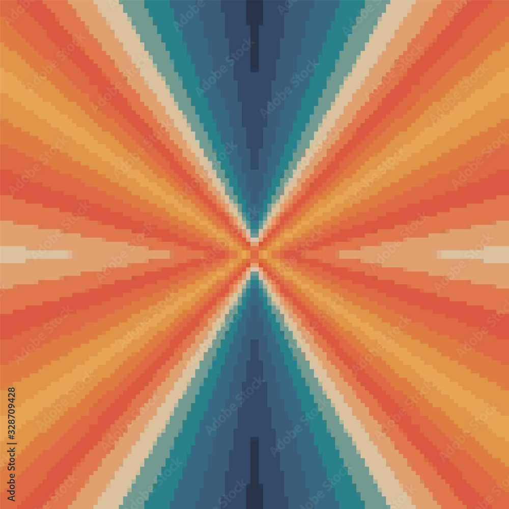 Poster vector pixel retro futuristic background. retro wallpapers. seamless vector pattern. pixel art backg