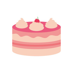 Isolated sweet cake flat style icon vector design