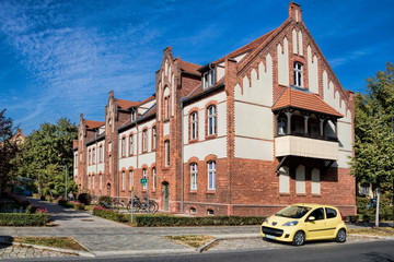 wildau, germany - backsteinhaus in der schwartzkopff-siedlung