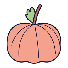 fresh pumpkin food cartoon icon style design