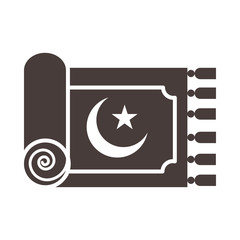 traditional carpet moon and star decoration ramadan arabic islamic celebration silhouette style icon