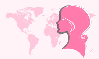 United Nations Day for Womens Rights and International Peace, International Womens Day, vector art illustration.