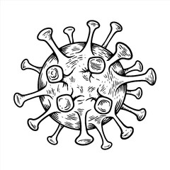 Sign coronavirus bacteria biology epidemic danger health medical