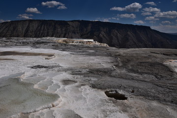 Yellowstone Schwefel Weiß Landschaft