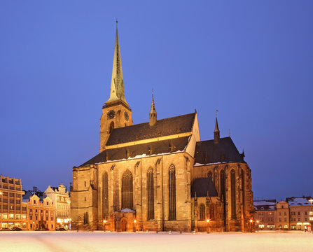 Cathedral of St. Bartholomew in Plzen. Czech Republic