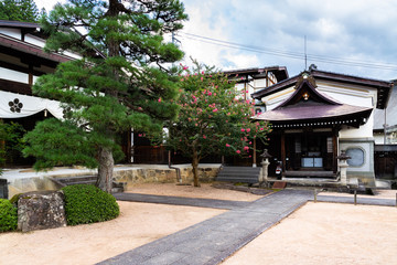 Temples and shrines part of Takayama's temple town (Teramachi) along the scenic Higashiyama Walking Course, Gifu prefecture, Japan