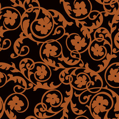 seamless pattern, damask floral pattern, wallpaper ornament, wrapping paper, scrapbooking
