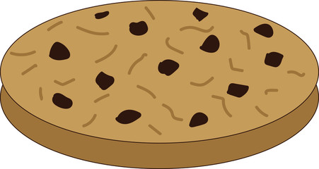 cookies with chocolate drops, chocolate chips, pieces of chocolate