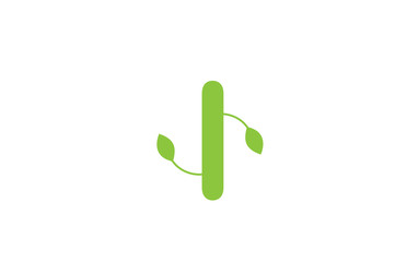green leaf leafs letter l alphabet logo design icon for company and business