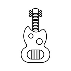 toy guitar on white background, baby toys