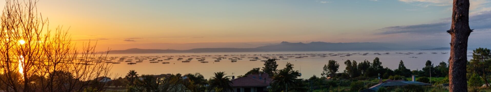 view of the ria de arousa from a high vantage point