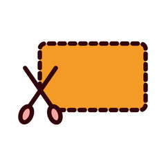 Isolated shopping label line and fill style icon vector design