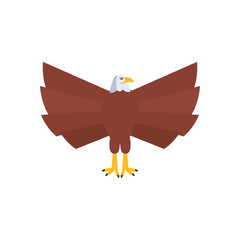 Isolated eagle bird fill style icon vector design